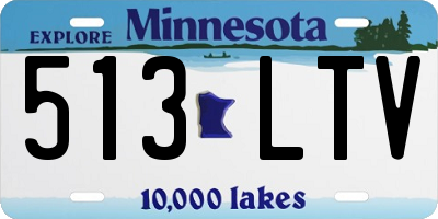 MN license plate 513LTV