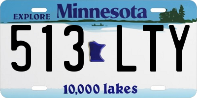 MN license plate 513LTY
