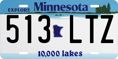 MN license plate 513LTZ