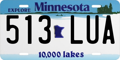 MN license plate 513LUA