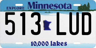 MN license plate 513LUD