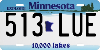 MN license plate 513LUE