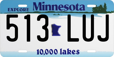 MN license plate 513LUJ
