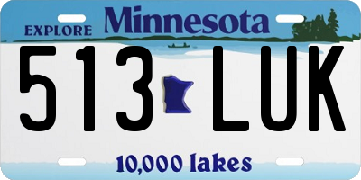 MN license plate 513LUK