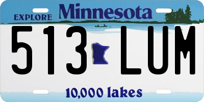 MN license plate 513LUM