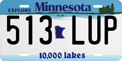 MN license plate 513LUP