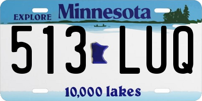 MN license plate 513LUQ
