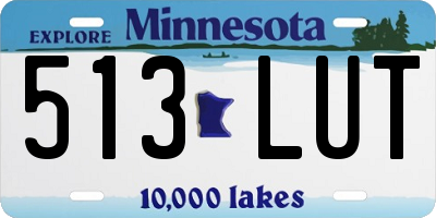 MN license plate 513LUT