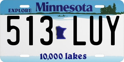 MN license plate 513LUY
