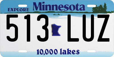 MN license plate 513LUZ