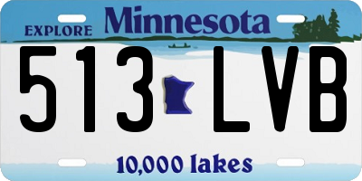 MN license plate 513LVB