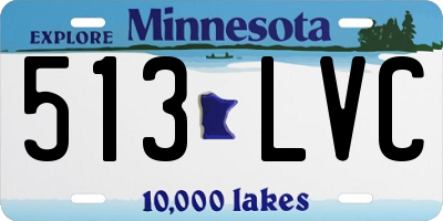 MN license plate 513LVC