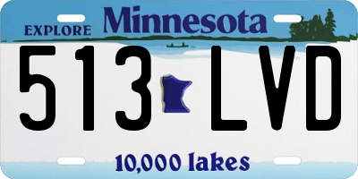 MN license plate 513LVD