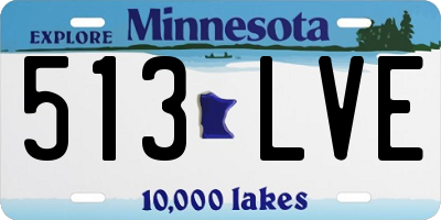 MN license plate 513LVE