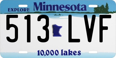 MN license plate 513LVF