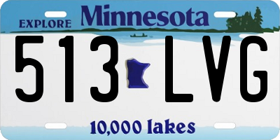 MN license plate 513LVG