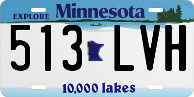 MN license plate 513LVH