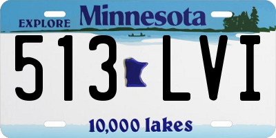 MN license plate 513LVI