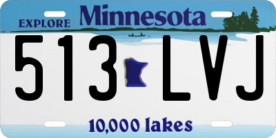 MN license plate 513LVJ