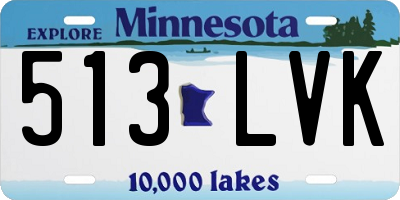 MN license plate 513LVK