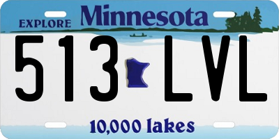 MN license plate 513LVL