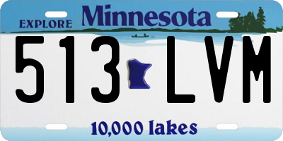 MN license plate 513LVM