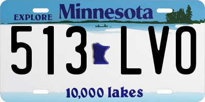 MN license plate 513LVO