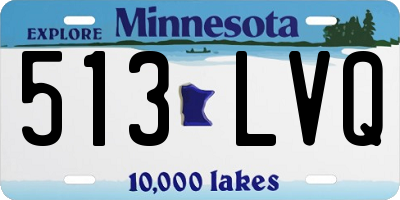 MN license plate 513LVQ