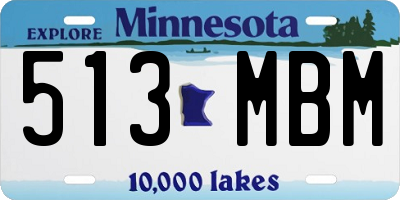 MN license plate 513MBM