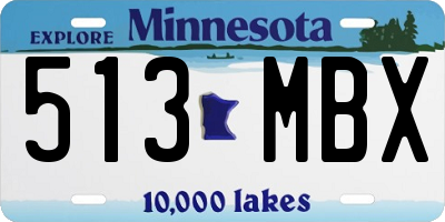 MN license plate 513MBX