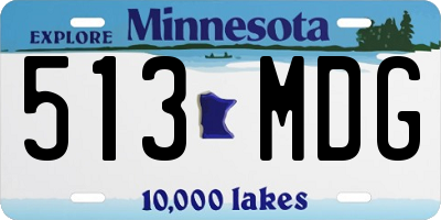MN license plate 513MDG