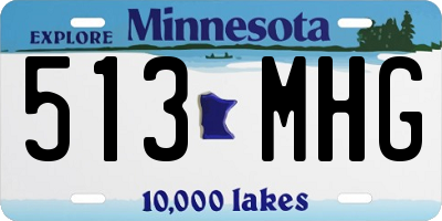 MN license plate 513MHG