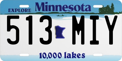MN license plate 513MIY