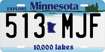 MN license plate 513MJF