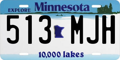 MN license plate 513MJH