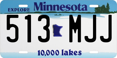 MN license plate 513MJJ