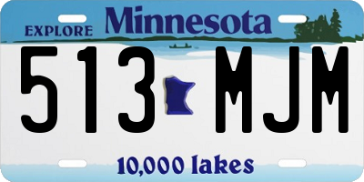 MN license plate 513MJM
