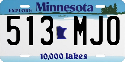 MN license plate 513MJO