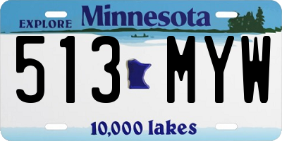 MN license plate 513MYW