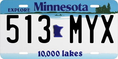 MN license plate 513MYX