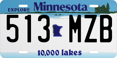 MN license plate 513MZB