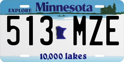 MN license plate 513MZE