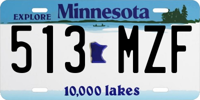 MN license plate 513MZF