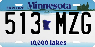 MN license plate 513MZG