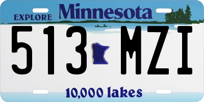 MN license plate 513MZI