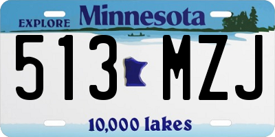 MN license plate 513MZJ