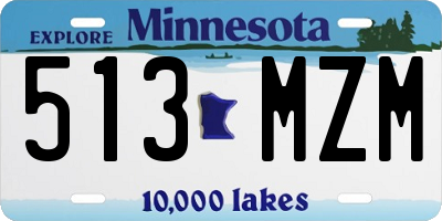 MN license plate 513MZM