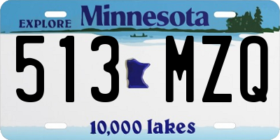 MN license plate 513MZQ