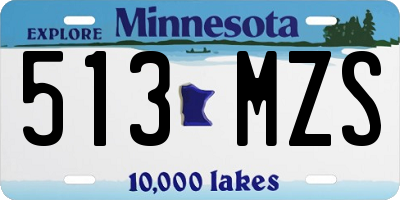 MN license plate 513MZS