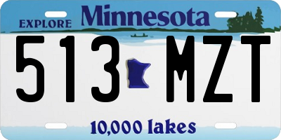 MN license plate 513MZT